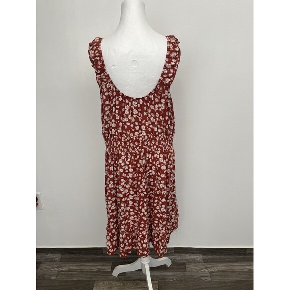 Nevena RAE women’s dress Floral 2X Sleeveless Smocked Waist Layered Pullover - Picture 4 of 15